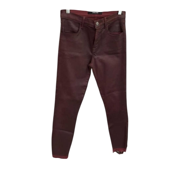 J Brand Women's Burgundy Skinny Jeans - Picture 1 of 9